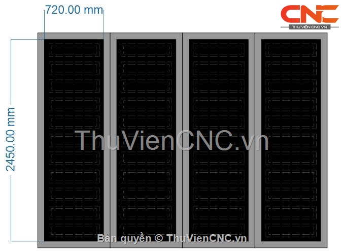 30 mẫu cổng nhà phố 4 cánh cnc giảm 20%