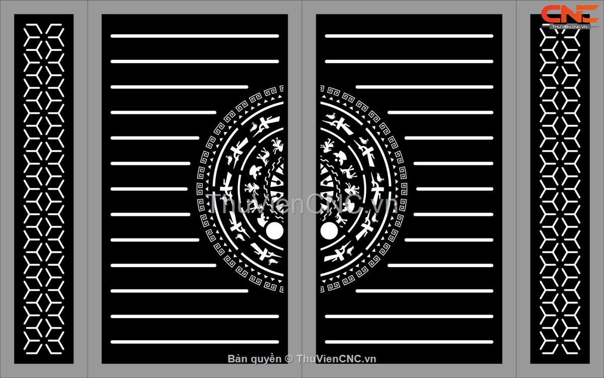 Cổng 4 Cánh Bông Tuyết CNC – Phong Cách Đơn Giản