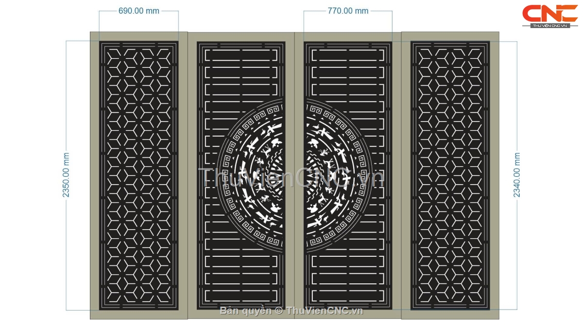 Mẫu Cổng 2 Cánh Hiện Đại