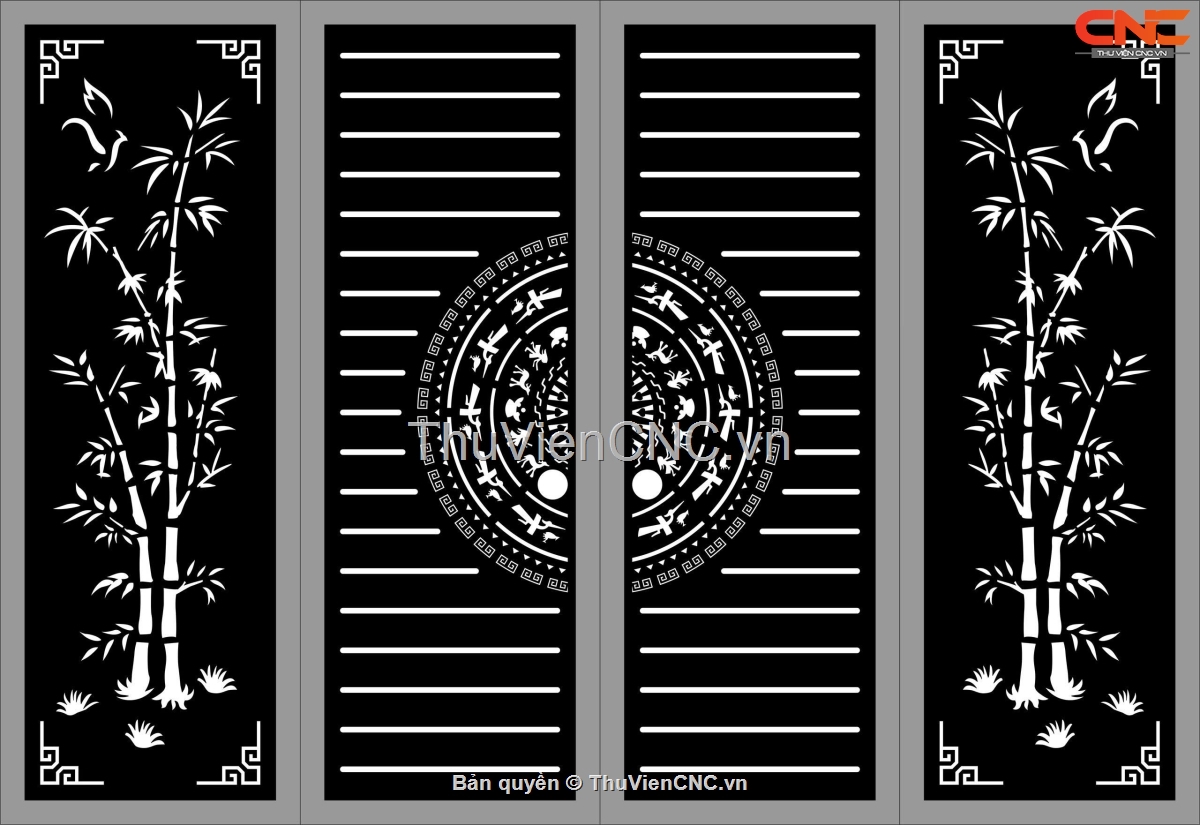 Cổng 4 Cánh Trống Đồng CNC – Dấu Ấn Văn Hóa Việt