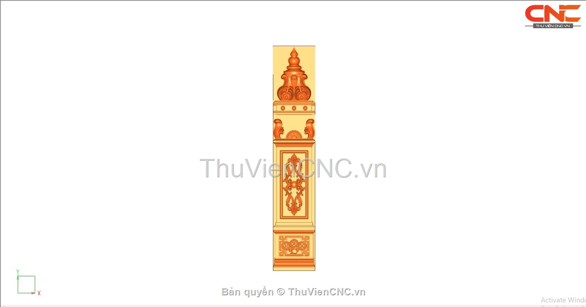 File jdpaint trọn bộ 5 mẫu Trụ cầu thang CNC