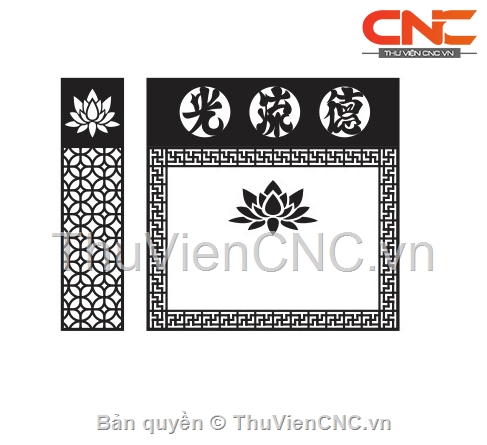 Bộ sưu tập 5 Mẫu thiết kế 2d hoa văn họa tiết CNC